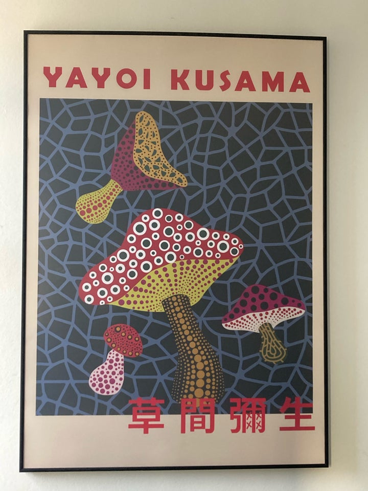 Plakat med ramme, Yayoi Kusama, b: