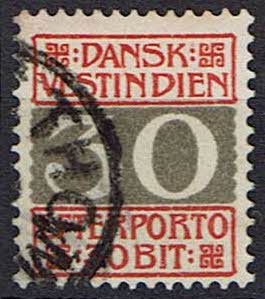 Dansk vestindien, stemplet,