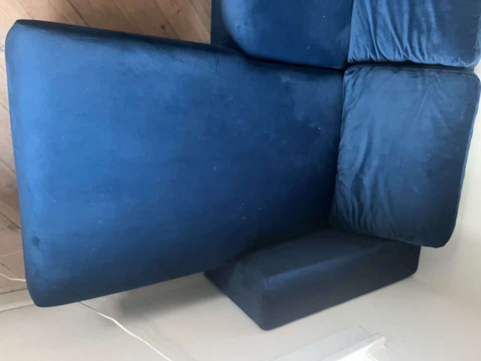 Hjørnesofa, velour, 3 pers.