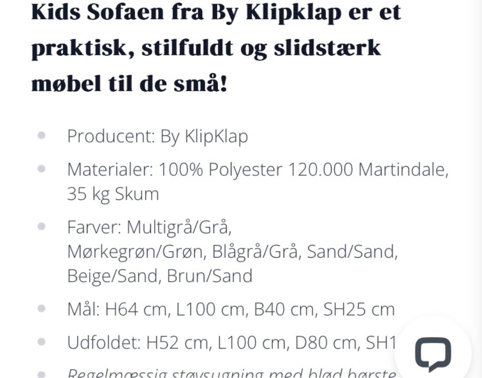 Børnesofa, Klip Klap