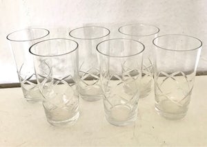 Glas 6 små Vandglas Holmegaard