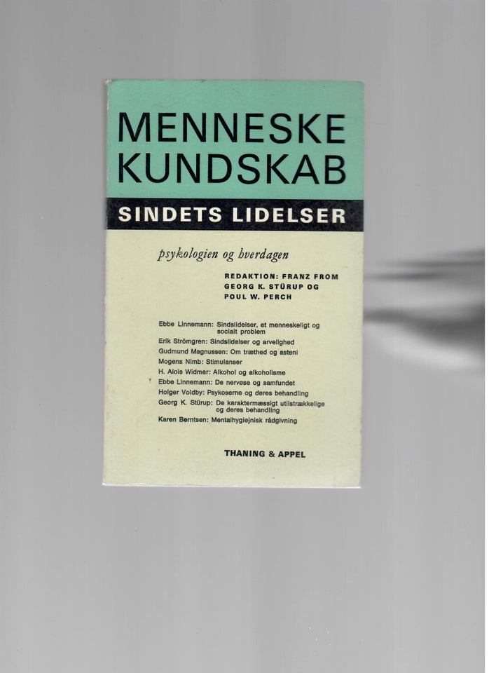 Menneske kundskab Sindets