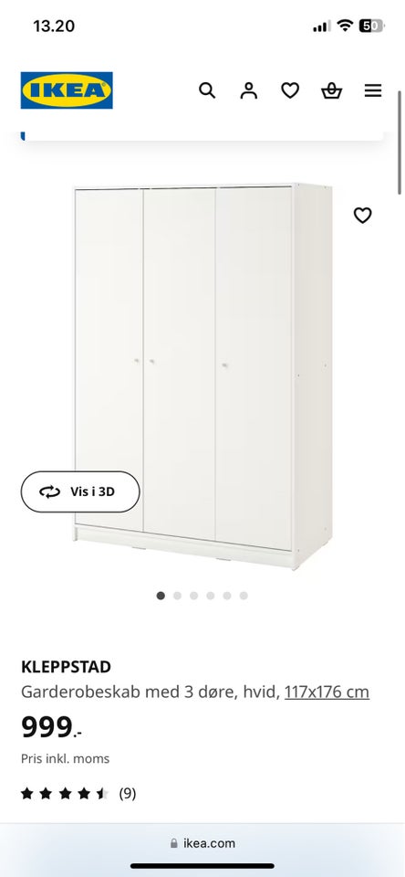 Garderobeskab, Ikea