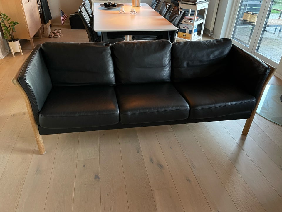 Sofa, læder, 3 pers.