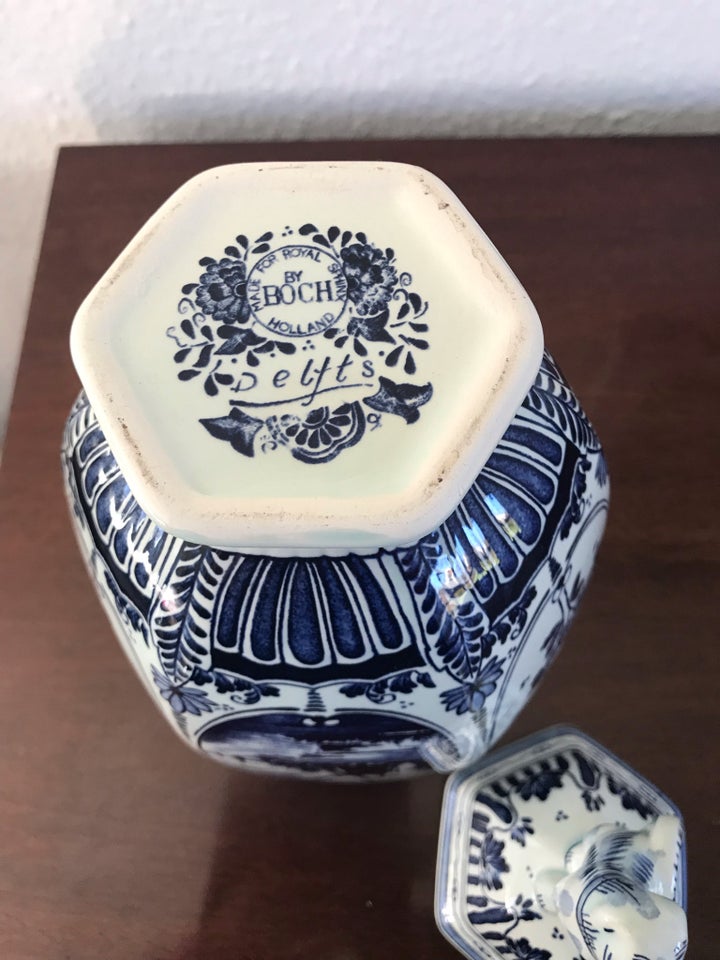 Porcelæn, Krukke med låg, Delfts