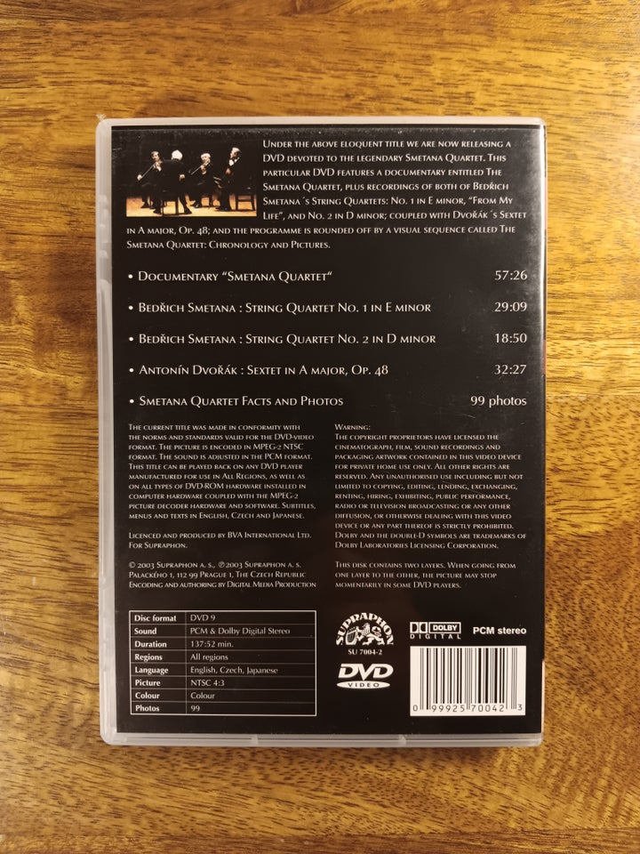 Smetana quartet, DVD, dokumentar