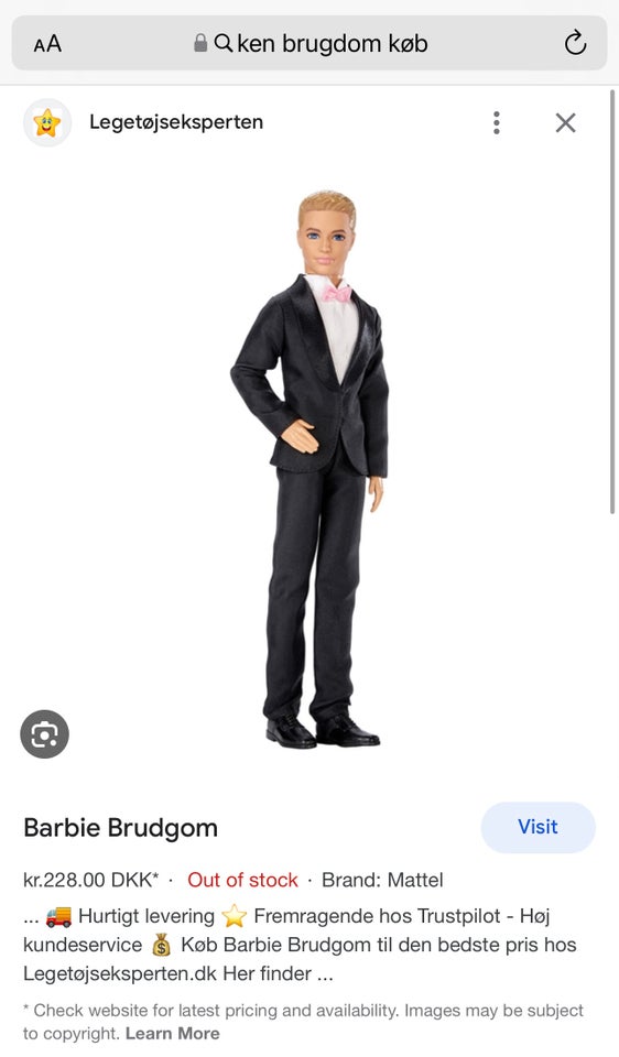 Barbie, Ken brudgom + barbie