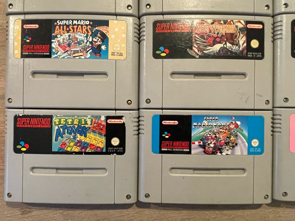 Diverse Super Nintendo titler,