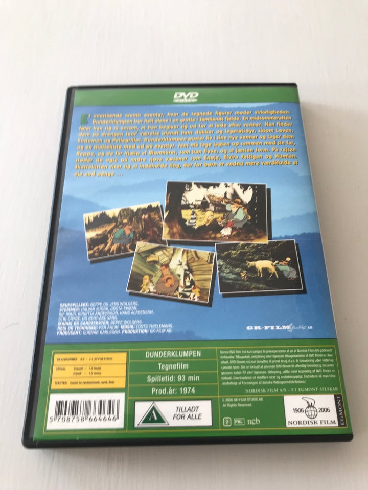 Dunderklumpen!, DVD, tegnefilm