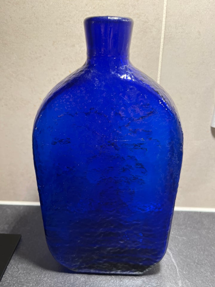 Blå glas vase