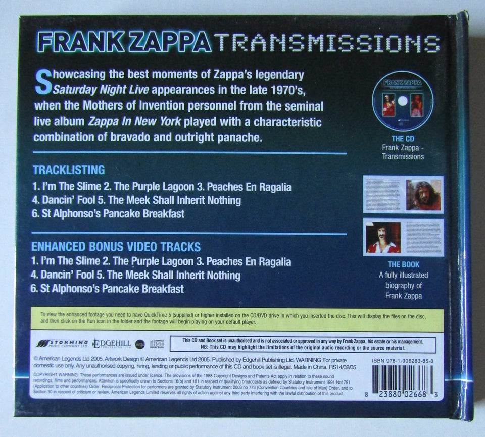 Frank Zappa: Transmissions, rock