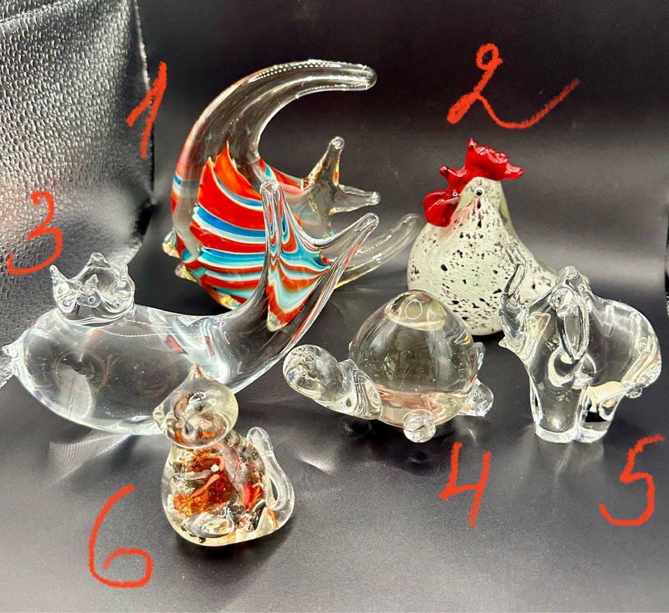 Glasfigurer  Håndlavede