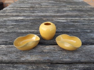 Keramik Små gule keramik-ting