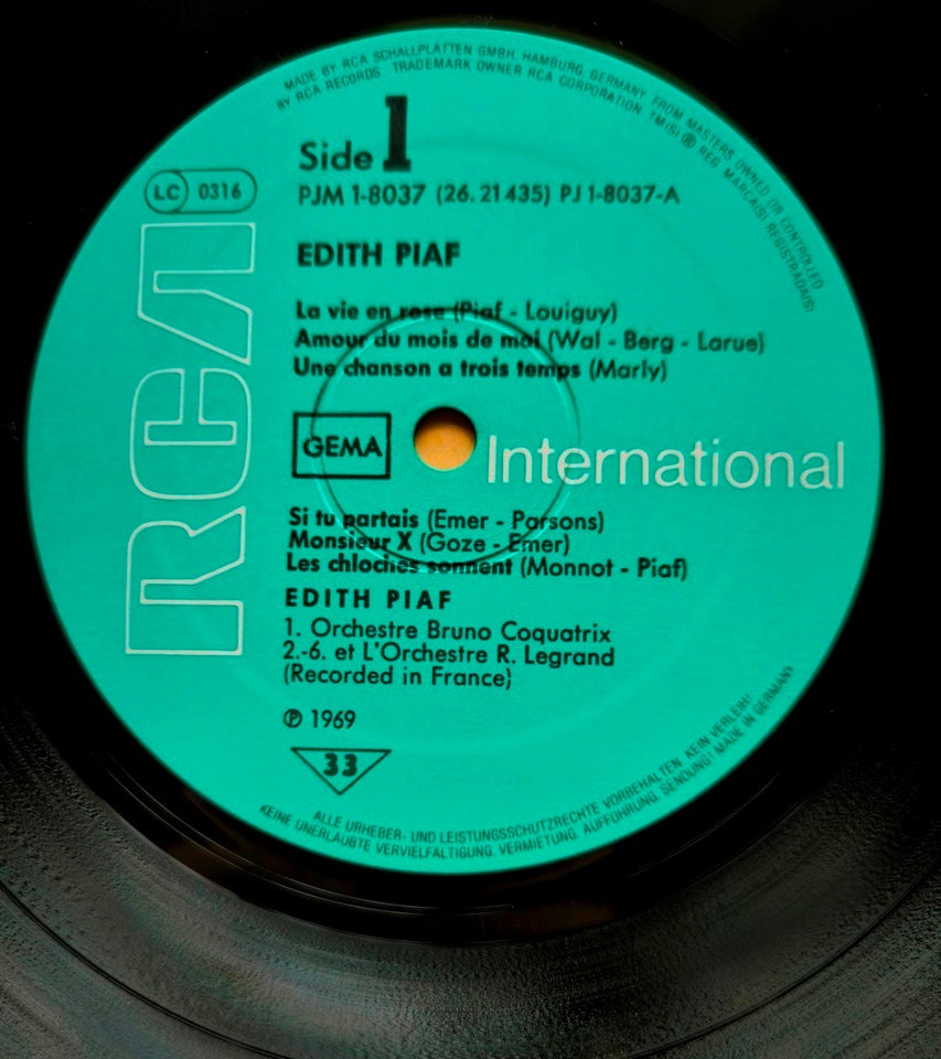 LP, Edith Piaf