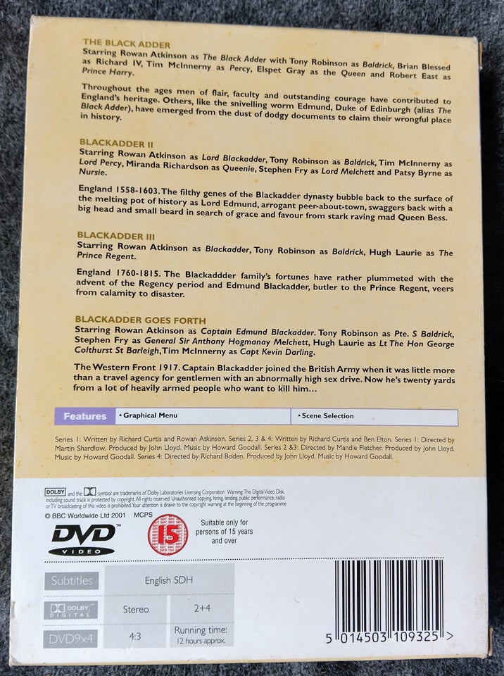 Black Adder, DVD, TV-serier