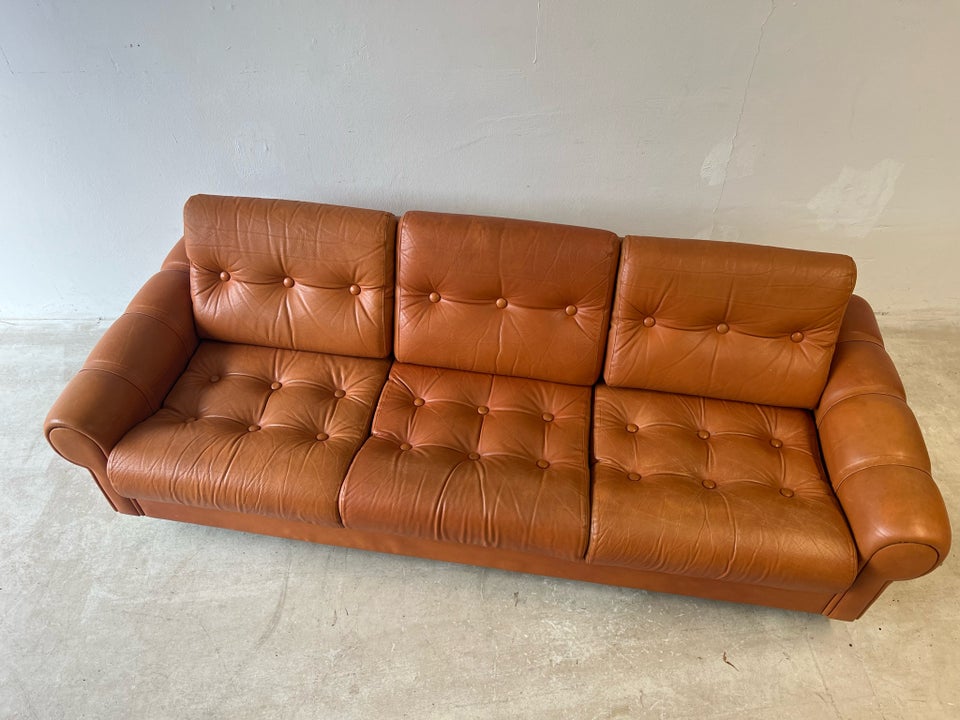 Sofa, læder, 3 pers.