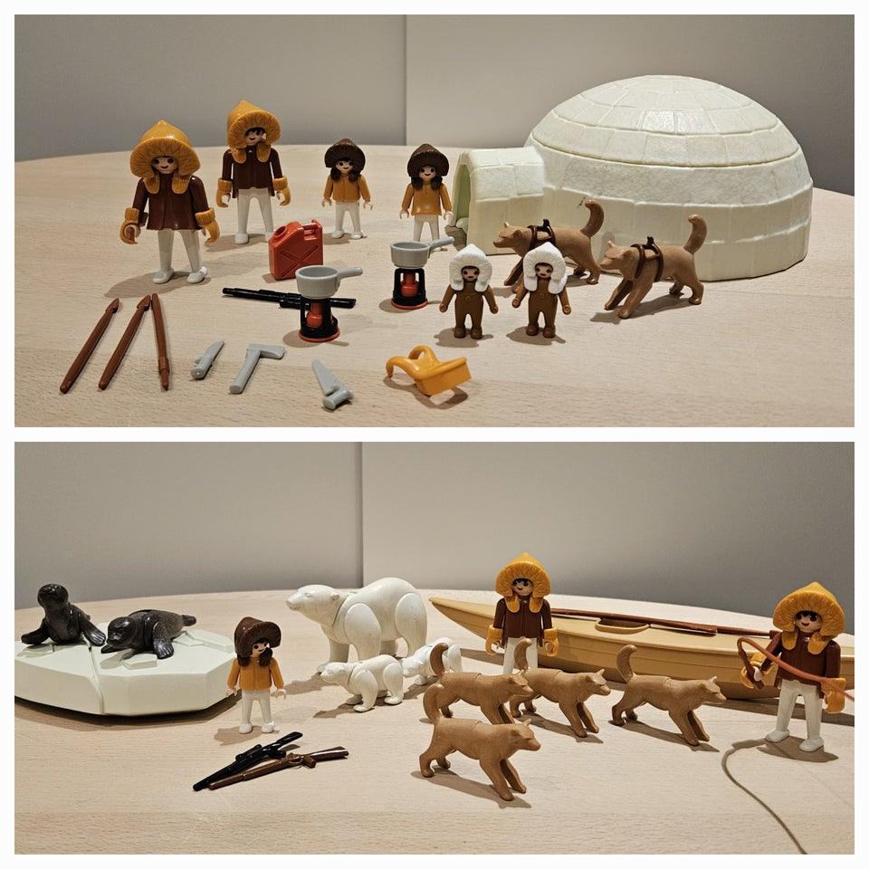 Playmobil, Inuit, iglo og kajak