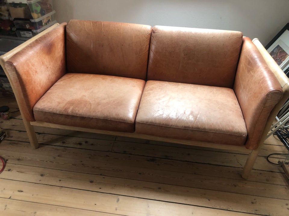 Sofa, læder, Mogens Hansen 88