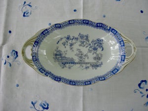 Porcelæn #Vintage skål - fad #Blåt