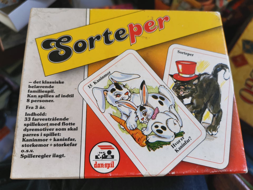 Gammelt Retro Sorteper Brætspil