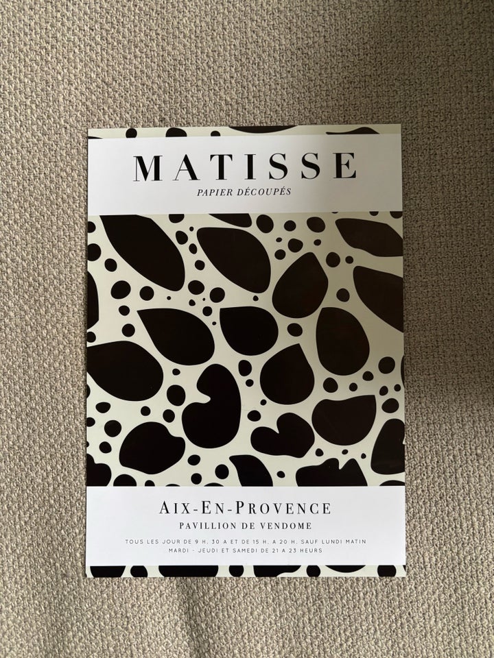 Plakat, MATISSE BLACK IVY FLOWERS