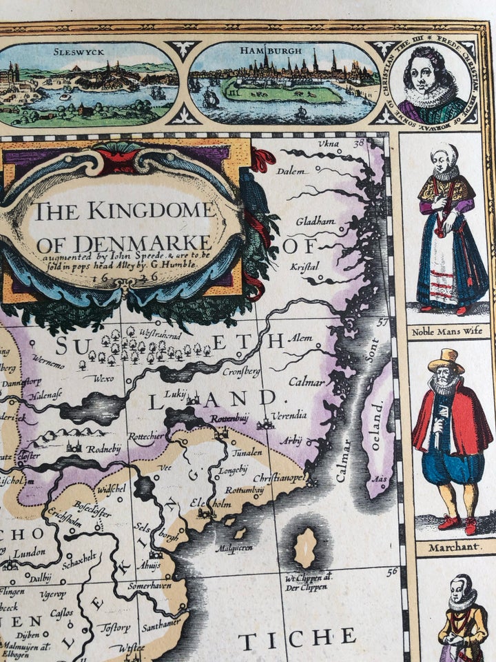 Danmark år 1626 kort/plakat John