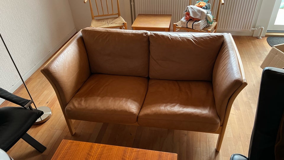 Sofa, læder, 2 pers.