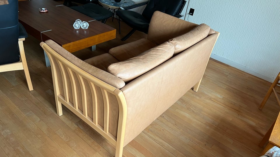 Sofa, læder, 2 pers.