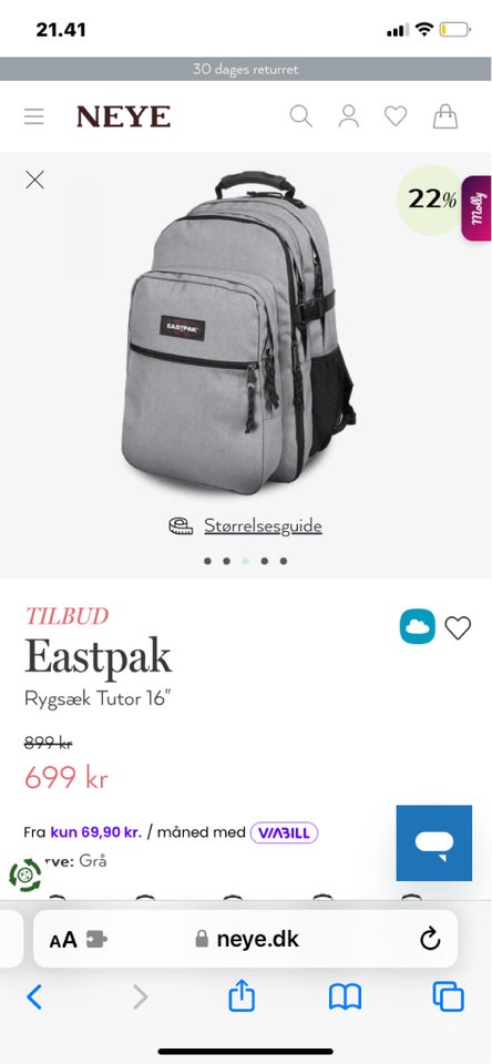 Skoletaske, Eastpak