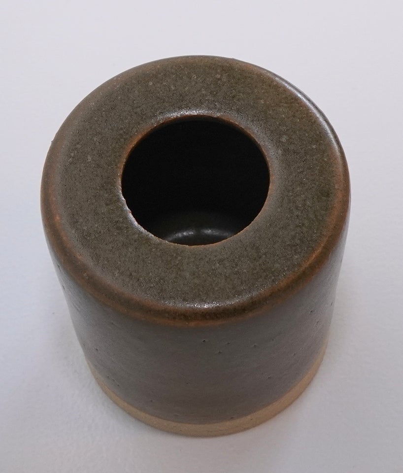 Keramik vase med douche grøn
