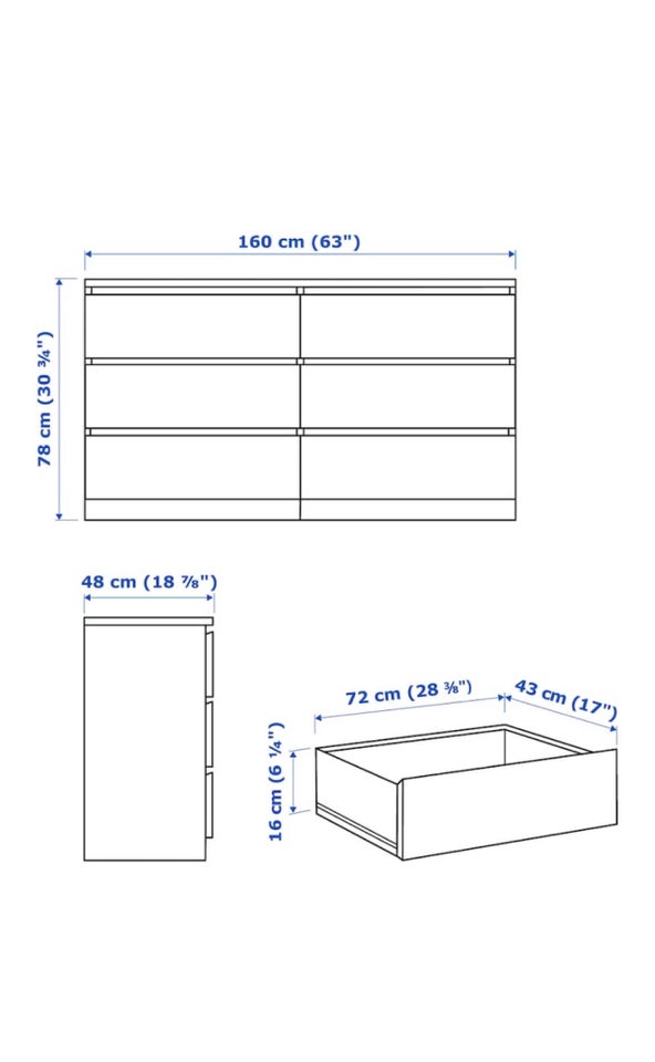 Kommode, b: 160 d: 48 h: 78