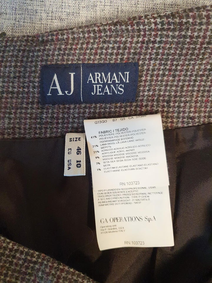 Uldnederdel, str. 40, Armani Jeans