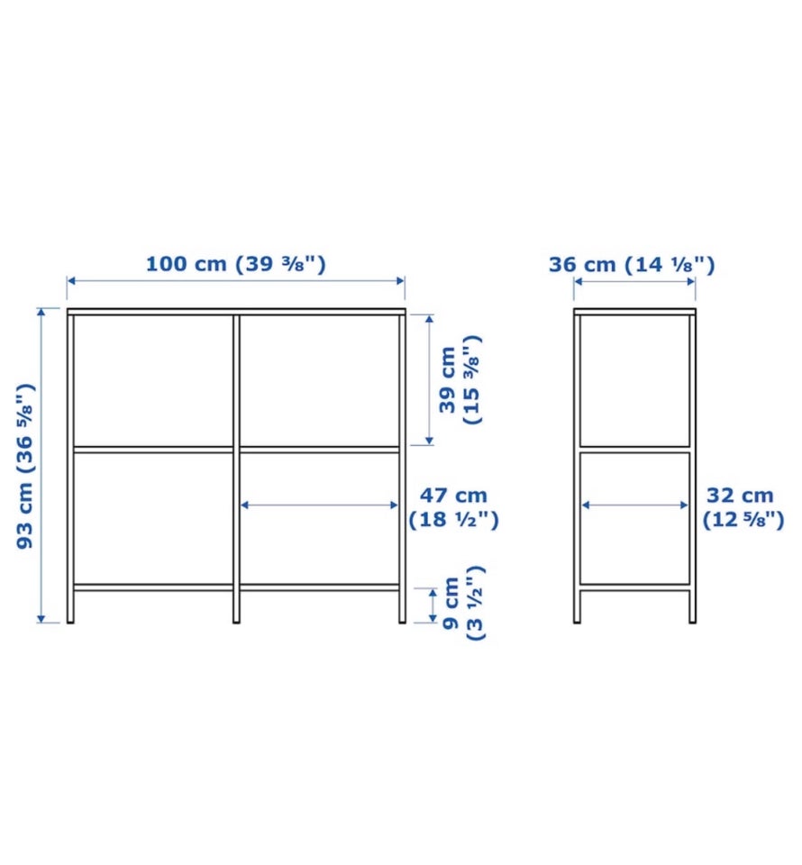 Reolsystem, IKEA , b: 100 d: 36 h: 93