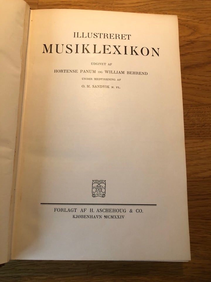 IlluHstreret musik leksikon,