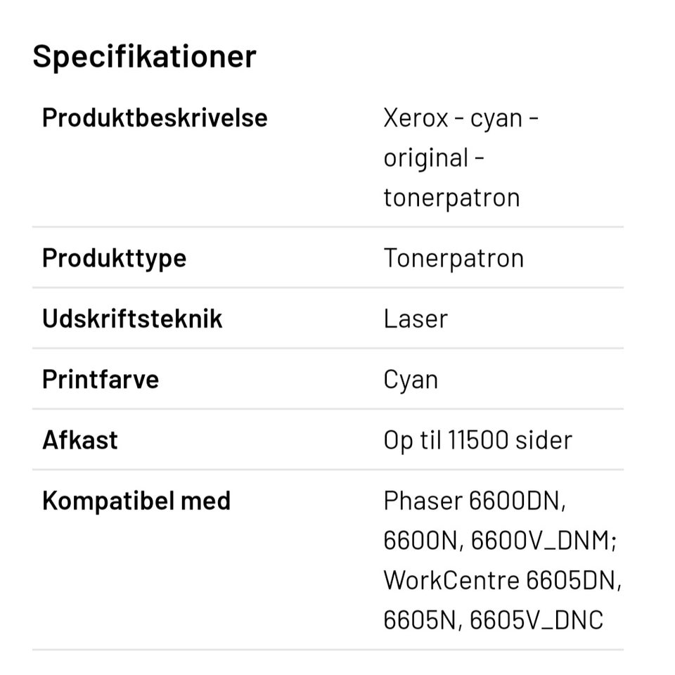 Lasertoner m farve Xerox Phaser