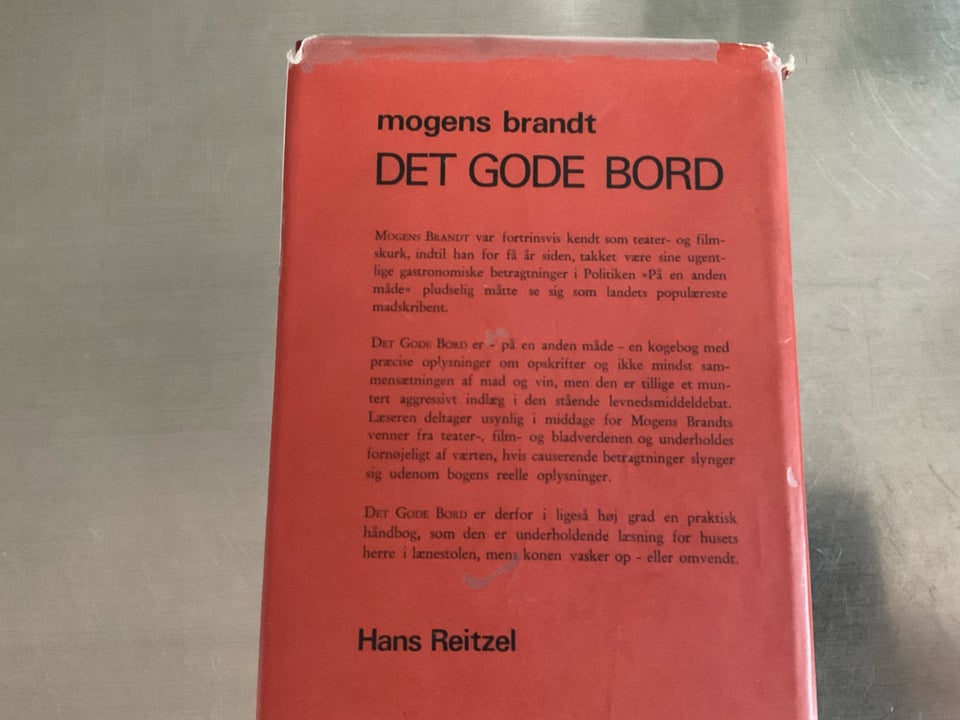 Det gode bord, Mogens Brandt, emne: