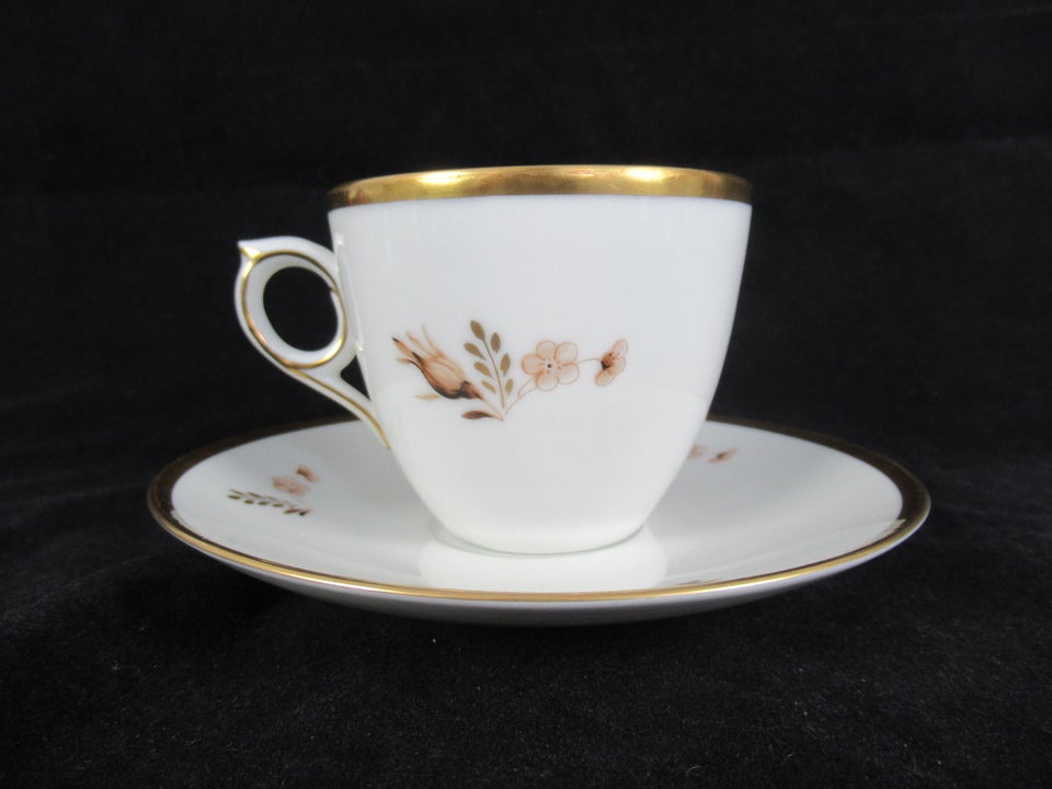 Porcelæn, Brun Rose Kaffekop