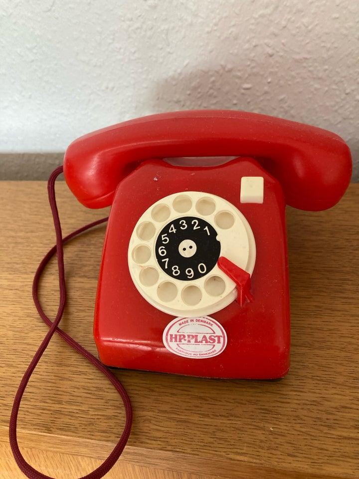 Gl bordtelefon i plast Retro