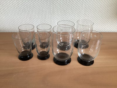 Glas Vand- og ølglas Sort ranke