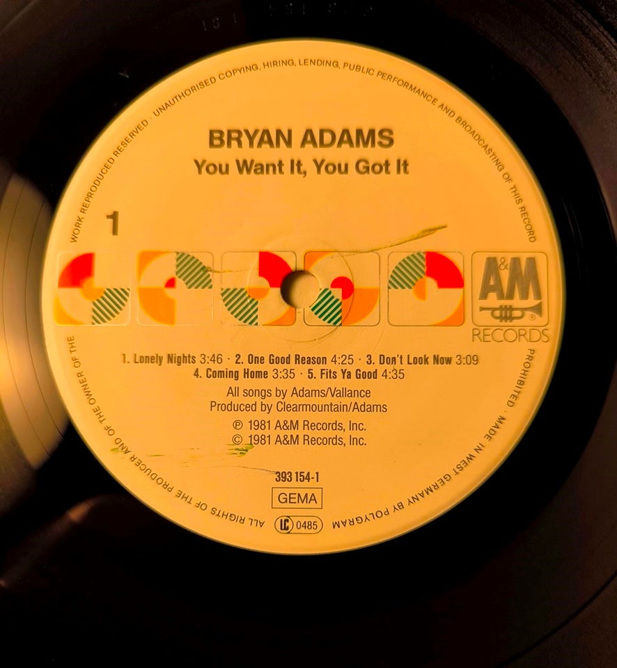 LP, Bryan Adams