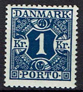 Danmark, postfrisk, portomærke