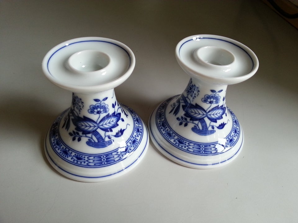 Porcelæn, Lysestage sæt, BLUE