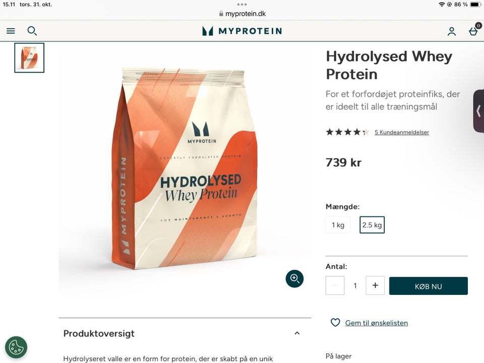 Andet, Protein pulver whey,