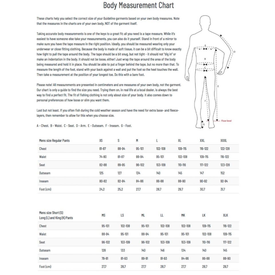 Waders, GUIDELINE LAXA/RON