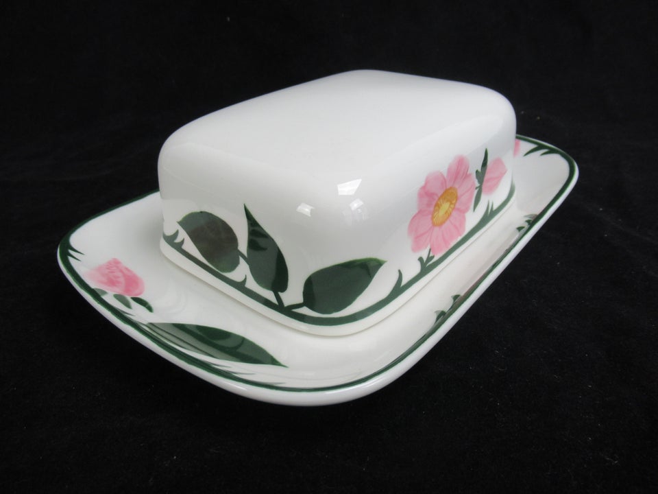 Porcelæn Wildrose Smørboks