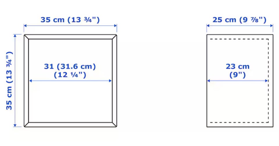 Bogkasse, IKEA EKET, b: 35 d: 25 h: 35
