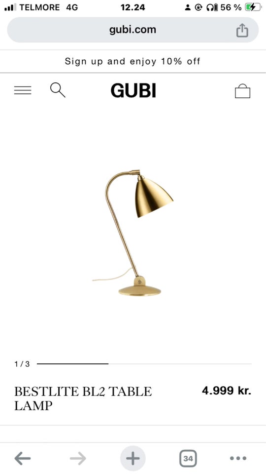 Arbejdslampe Gubi