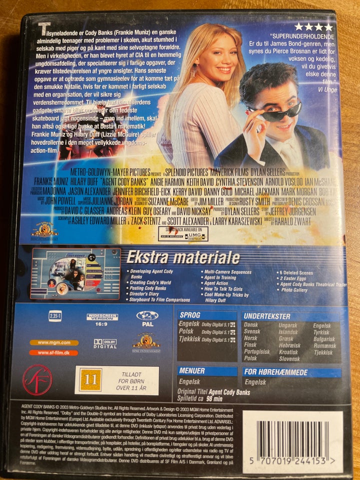 Agent Cody Banks, DVD, romantik