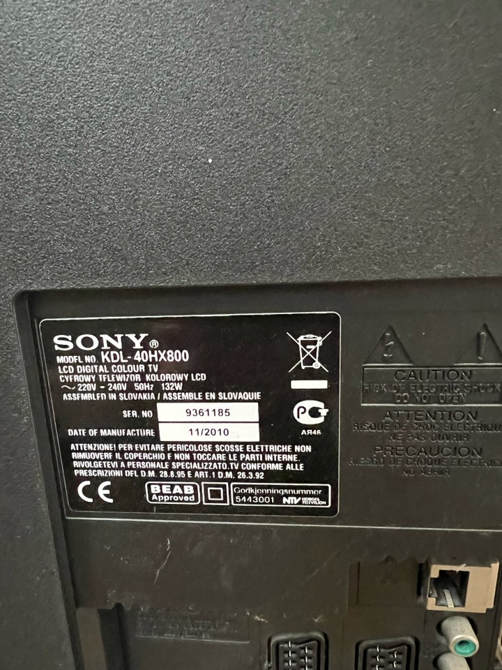 Sony, 38", Perfekt