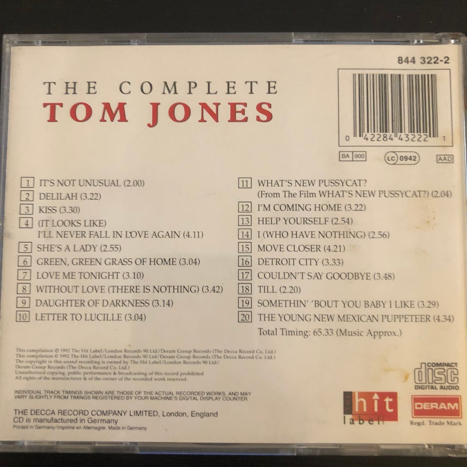 Tom Jones: The Complete Tom Jones,